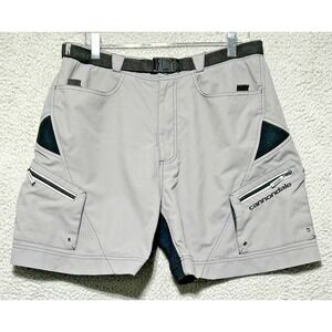 Cannondale Mountain Bike Cargo Shorts Mens Large Nylon Pockets Belt Cycling